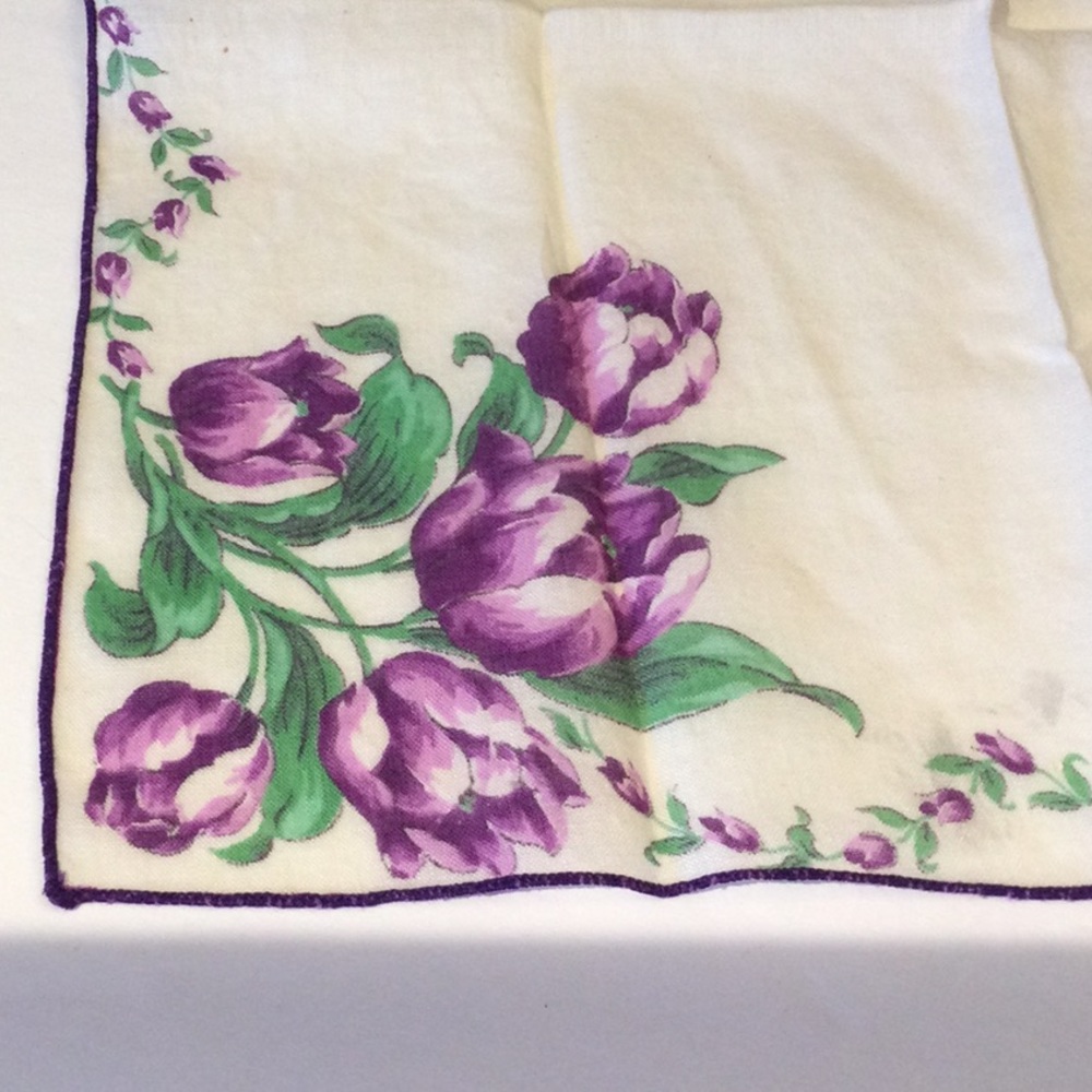 Vintage floral handkerchief - Picture 2 of 2